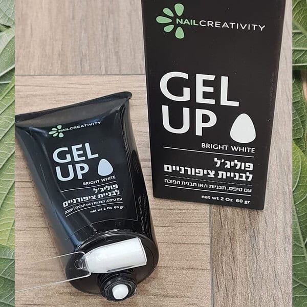 ⁦פוליג'ל לבניית ציפורניים לבן בוהק נייל קריאטיביטי⁩ – תמונה ⁦2⁩