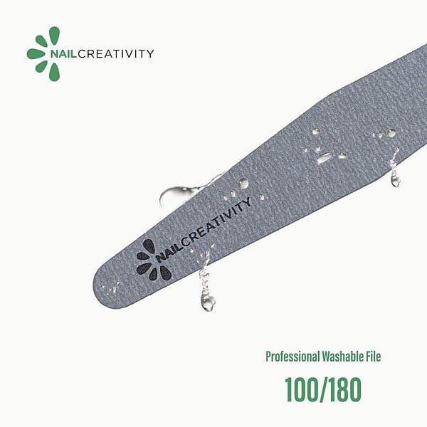 ⁦פצירה זברה מעויין 100/180 Nail Creativity⁩ – תמונה ⁦2⁩