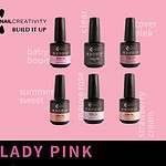 סדרת ג’ל בנייה 6 בקבוקים build it up nail creativity- Lady Pink