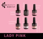 סדרת ג’ל בנייה 6 בקבוקים build it up nail creativity- Lady Pink