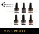 סדרת ג’ל בנייה 6 בקבוקים build it up nail creativity- Miss White