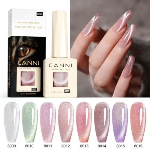 ⁦B CAT EYE PINK PLANET CANNI עין החתול– סט 8 יחידות 9 מ"ל + מגנט Hema free⁩ – תמונה ⁦3⁩