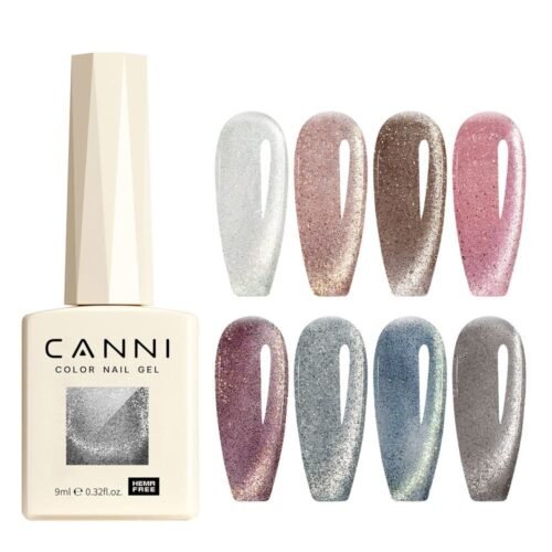 ⁦C cat eye iridescent dream CANNI עין החתול– סט 8 יחידות 9 מ"ל + מגנט Hema free⁩ – תמונה ⁦2⁩