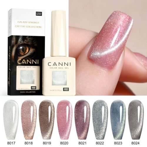 ⁦C cat eye iridescent dream CANNI עין החתול– סט 8 יחידות 9 מ"ל + מגנט Hema free⁩ – תמונה ⁦3⁩