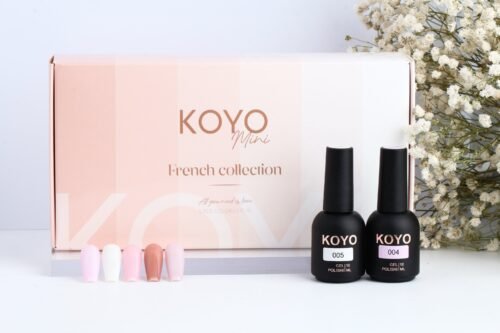 ⁦מארז יוקרה KOYO French Collection חמישיית גווני בסיס וניוד למראה פרנץ' וטבעי (10 מ"ל ליחידה)⁩ – תמונה ⁦8⁩