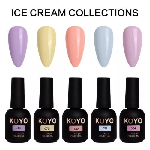 ⁦מארז יוקרה KOYO Ice Cream Collection חמישיית גווני פסטל גלידתיים ומעוררי השראה (10 מ"ל ליחידה)⁩ – תמונה ⁦2⁩