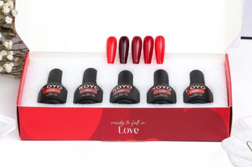 ⁦מארז יוקרה KOYO Valentine's Collection חמישיית גווני אדום ויין לוהטים 10 מ"ל⁩ – תמונה ⁦8⁩
