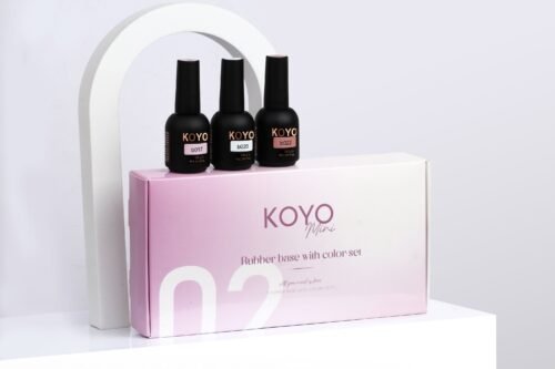 ⁦מארז KOYO Rubber Base Collection 02 – חמישיית גווני בסיס ראבר טבעיים לחיזוק ומבנה אנטומי (10 מ"ל)⁩ – תמונה ⁦3⁩