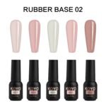⁦מארז KOYO Rubber Base Collection 02 – חמישיית גווני בסיס ראבר טבעיים לחיזוק ומבנה אנטומי (10 מ"ל)⁩ – תמונה ⁦2⁩
