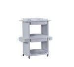 ⁦עגלת טיפולים מקצועית TROLLEY STATION לבן (דגם GLOW TECH)⁩ – תמונה ⁦4⁩