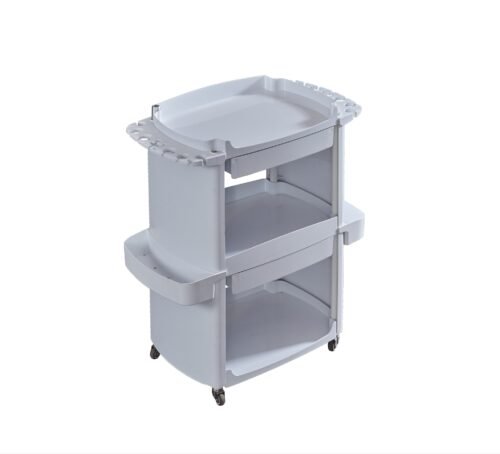 ⁦עגלת טיפולים מקצועית TROLLEY STATION לבן (דגם GLOW TECH)⁩ – תמונה ⁦3⁩