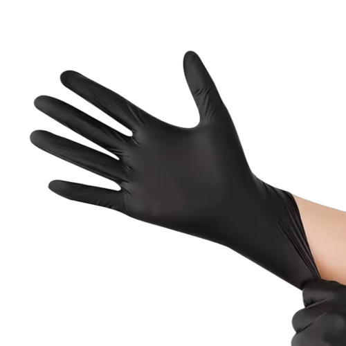 כפפות ויטריל שחורות ללא אבקה מארז 100 יח – (Vitrile Black Gloves)