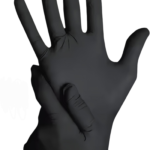קרטון כפפות נטריל שחורות ללא אבקה – (Vitrile Black Gloves)